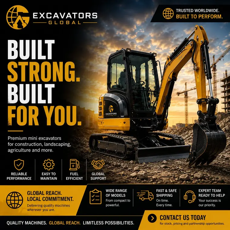 ExcavatorsGlobal Built Strong campaign artwork